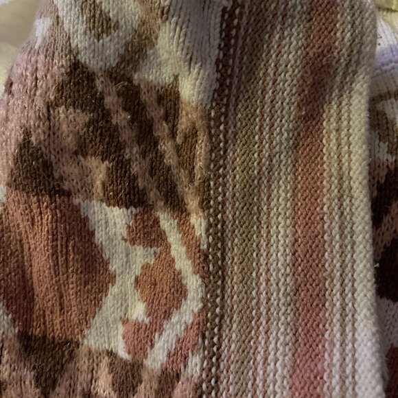 GapKids Aztec Boho Blanket Cardigan L 10 Neutral Southwestern Y2K - Picture 7 of 9